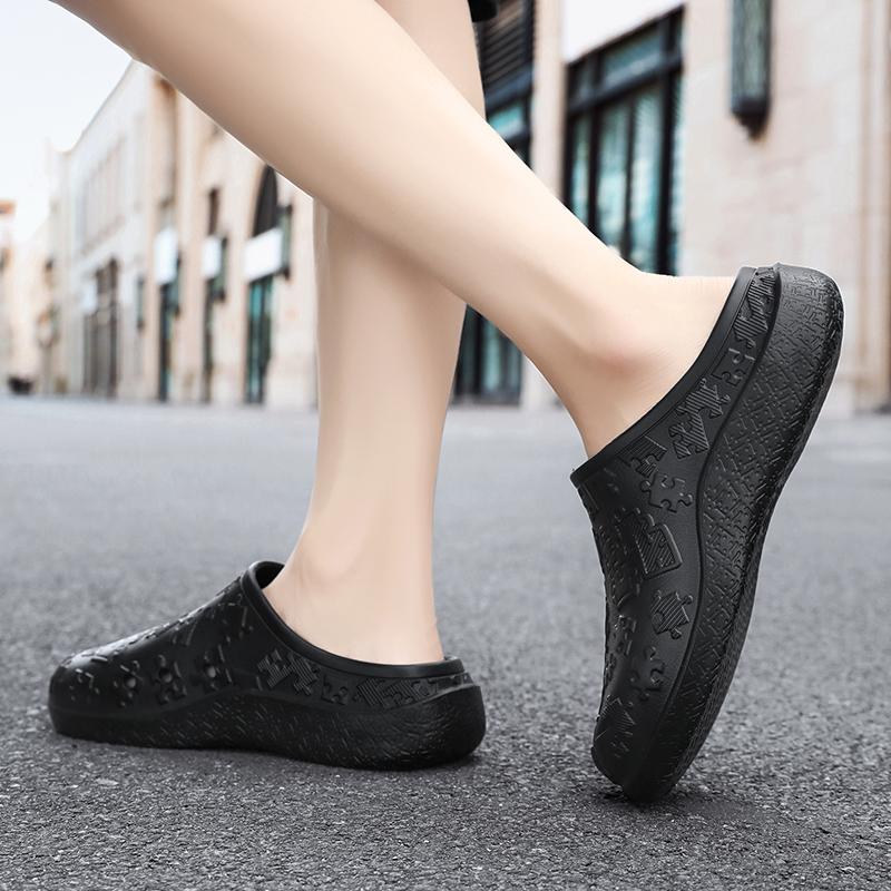 Men High-quality Chef Anti Slip Work Flat Bottomed Kitchen Waterproof Indoor Breathable Casual Walking Shoes Women's Large Size