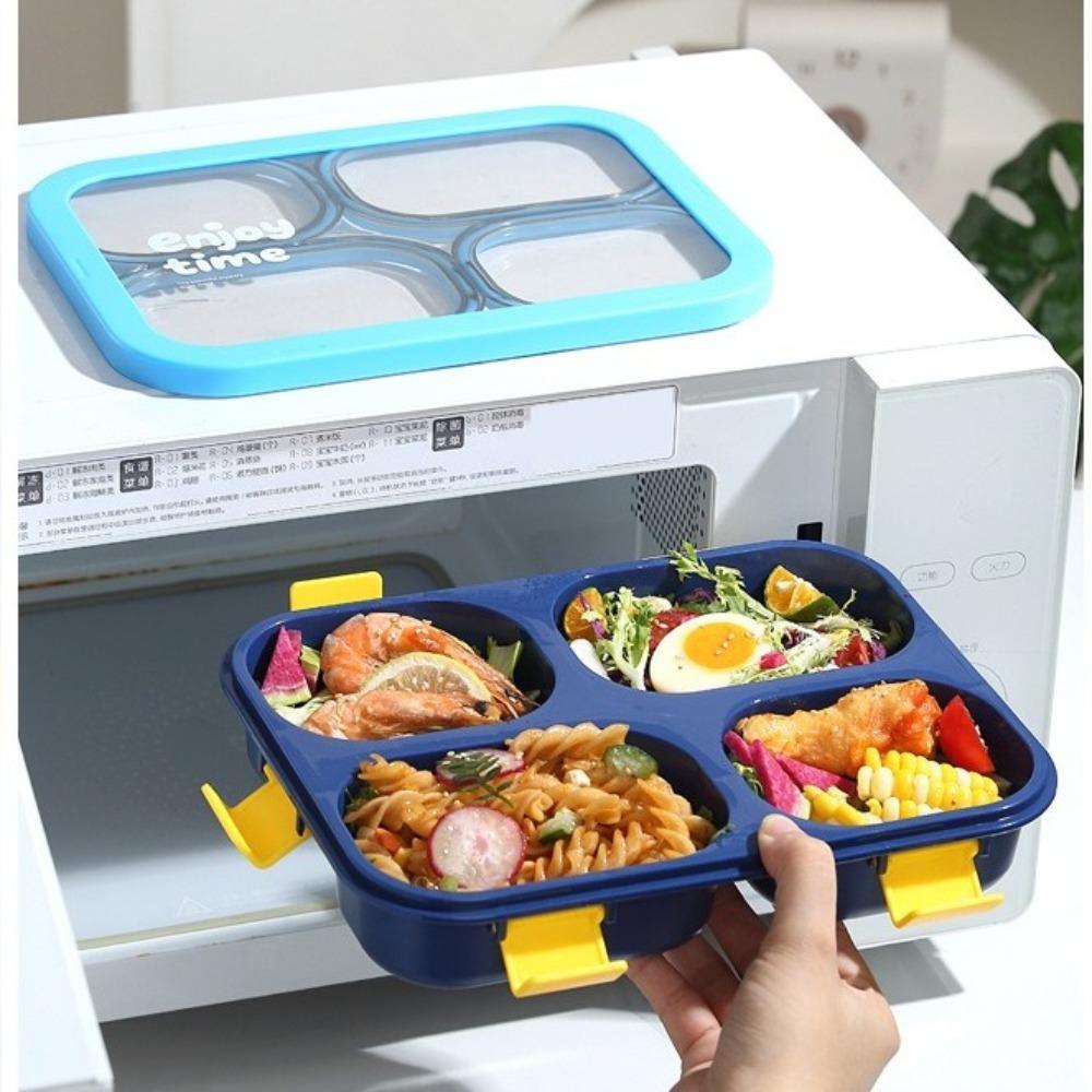 Divided Compartments Lunch Box Sealed Lid Food Container Thermal Lunch Box for Office Workers