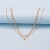 Multi-layer Necklace European and American E-commerce Jewelry Women's Alloy Star Diamond Pendant Rhinestone Claw Chain Collarbone Chain