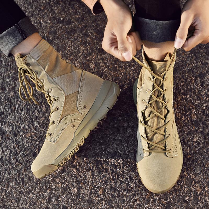 Outdoor Hiking Boots Ankle Shoes Men Work Saftey Shoes Tactical Boots Men Boots Special Force Desert Combat Boots