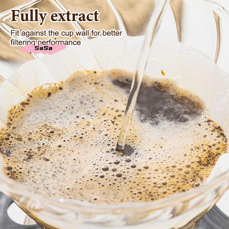 100Pcs Disposable Cone Coffee Paper Filters Replacement for Ninj-a Coffee Maker Durable And Eco-Friendly