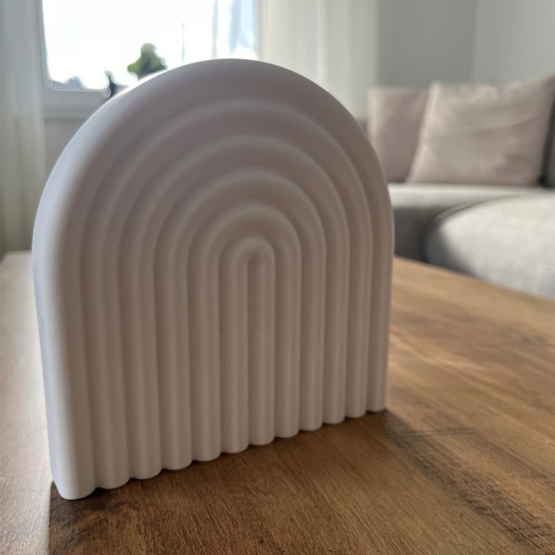 Vase Arche Striped Tray Silicone Mold DIY Gypsum Concrete Home Decoration Resin Mold Crafts