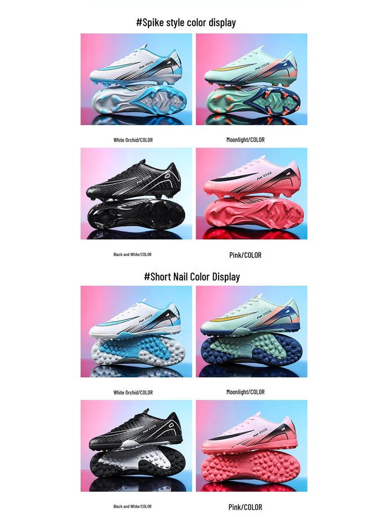Unisex Kids' Turf Soccer Shoes, TF & Long Studs, Student Training Outdoor Sports Footwear