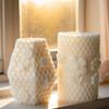 3D Honeycomb Bee Cylinder Silicone Mold Handmade Tulip Flowers Pillar Aroma Plaster Resin Ornament Mould Candle Making Supplies