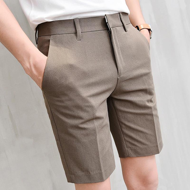 Pánské slim lehké business casual bílé šortky