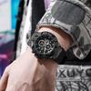 Business Quartz Watch Men'S Watch Three-Eye Large Dial Silicone Men'S Watch Generation