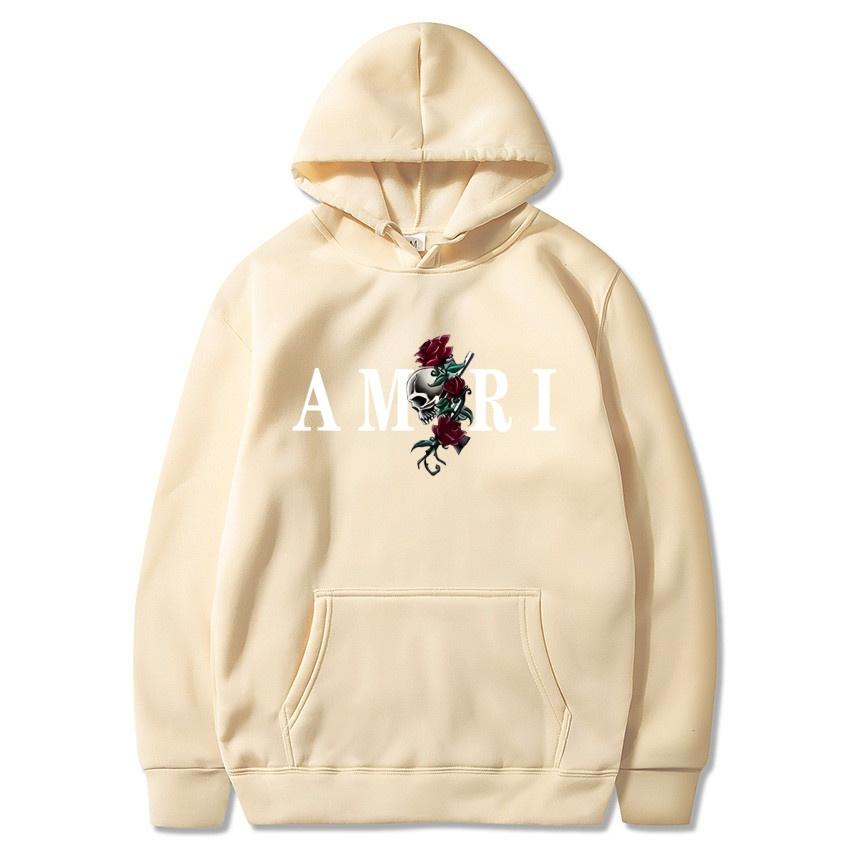 Autumn and Winter Rose Printed Solid Color Hoodie Academic Classic Coat Daily Casual Hoodie Warm Fashion Sportswear