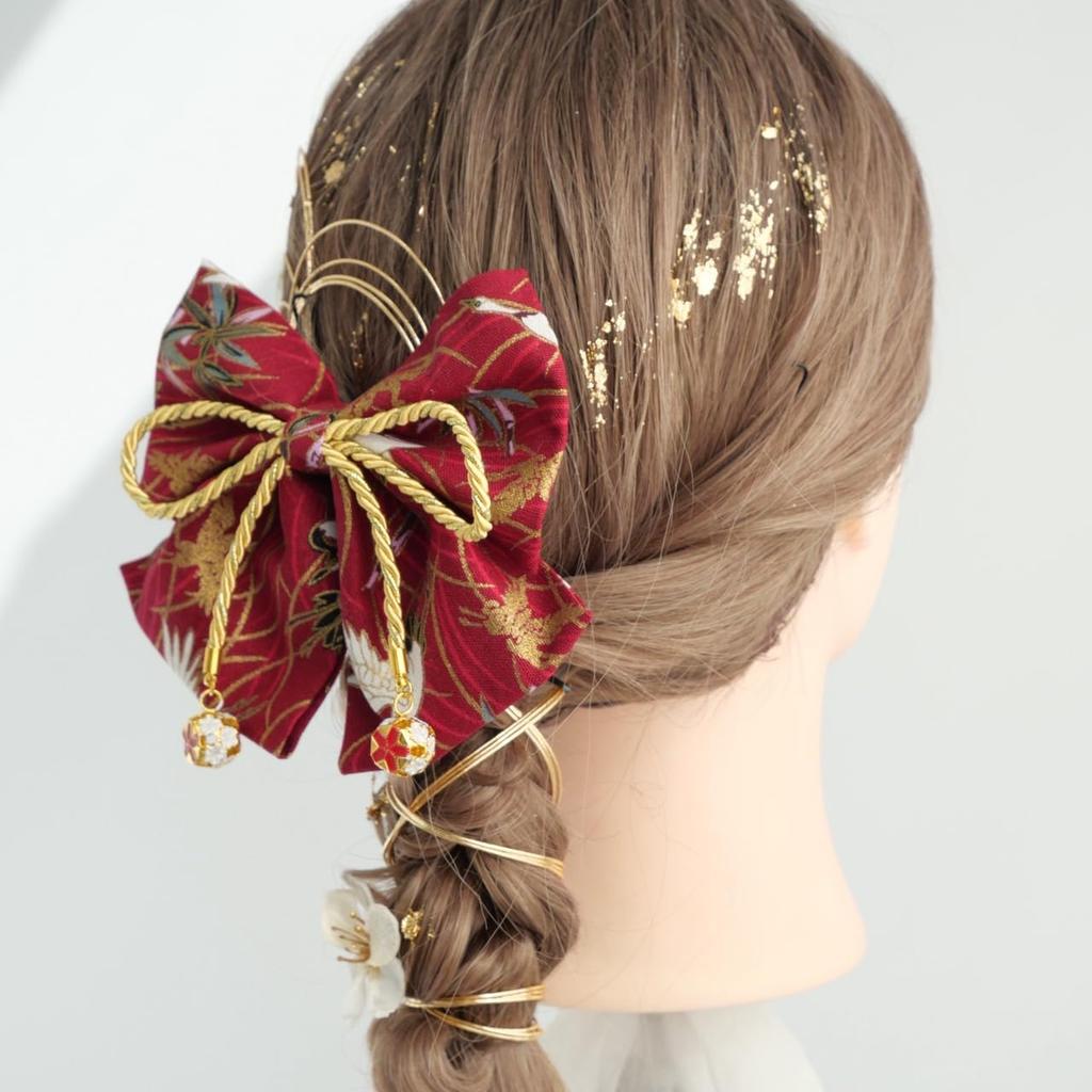 [Lomeri] Artificial Flower Hair Ornament for Coming-of-Age Ceremony, Graduation Ceremony, Furisode Kimono, Wedding, and Traditional Japanese Attire