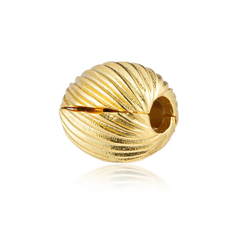 Sparking Gold Fixed Clip Charm Beads Pendant Fit Snakecopper Bracelet Necklace Beads For Diy Jewelry Women Gift