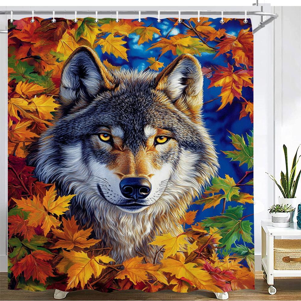 Forest Animal Pattern Shower Curtain Bath Curtain Printing Polyester fabric Bathroom Curtains for Home decoration curtain