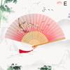 Vintage hedvábný skládací ruční vějíř čínské bambusové vějíře řemeslné dárky ženy taneční rekvizity domácí dekorace ozdoby