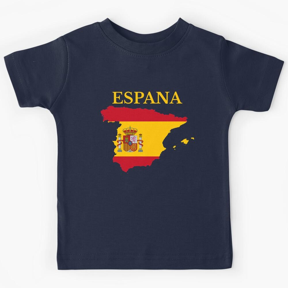 Espana Spain Map Flag Kids T-Shirt 130