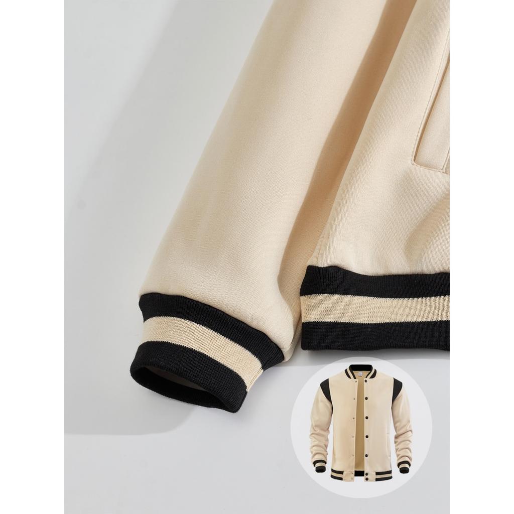 Giacca Casual da Uomo, Giacca Sportiva, Cardigan di Velluto, Top Spliced con Collo Rialzato, Giacca da Baseball