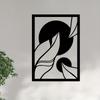 Modern Abstract Metal Wall Art Minimalist Iron Sculpture Weatherproof Indoor Outdoor Decor Two Sizes