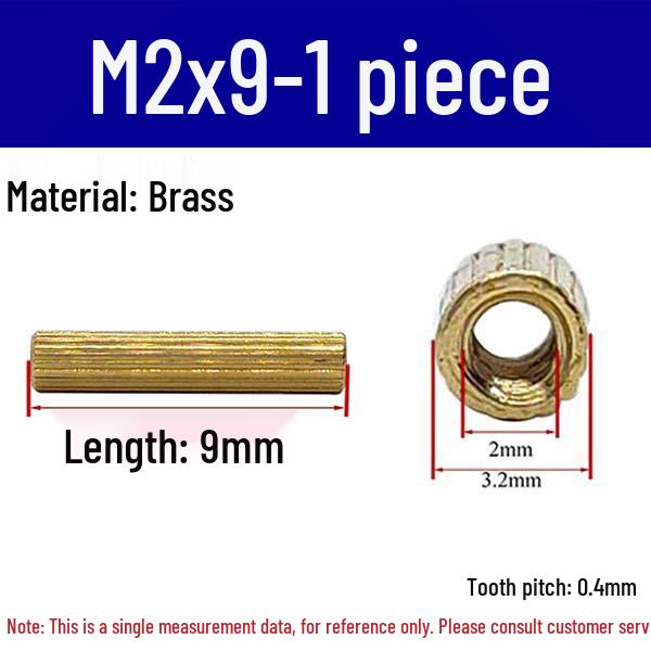 Brass M2 Round Double-Pass Knurled Copper Pillar Screw for Camera Security