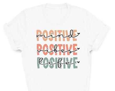 Positive Mind T-and Kids Tshirt: Slogan Tee, Mindfulness Top