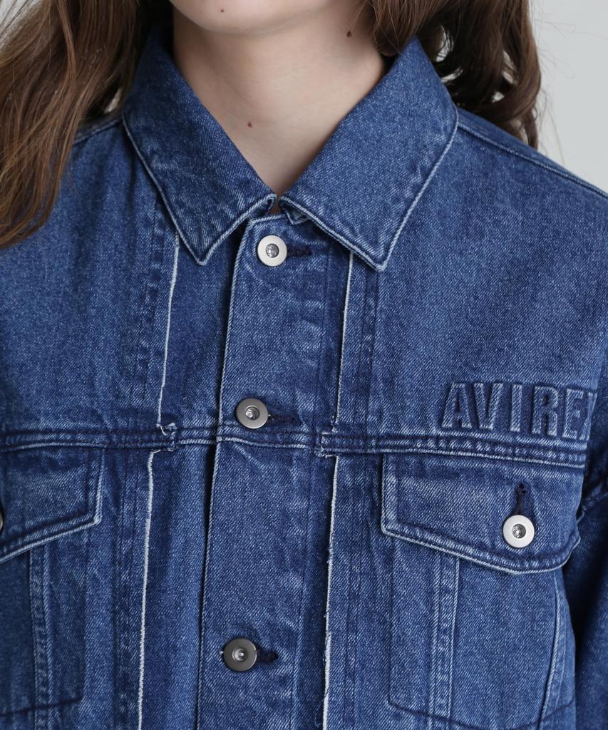 AVIREX L S EMBOSSING DENIM JACKET Denim Jacket Women's F 432 Used 783-5152603