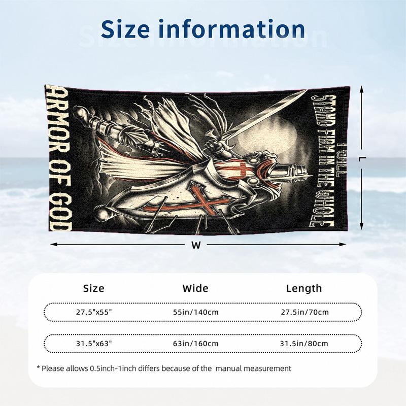 Crusaders Microfiber Beach Towel Quick Dry Sand Free Lightweight Beach Towels for Travel Swimming Camping