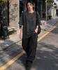 Seuteijial Signature Frame Pigment Short Sleeve T-Shirt [Charcoal]