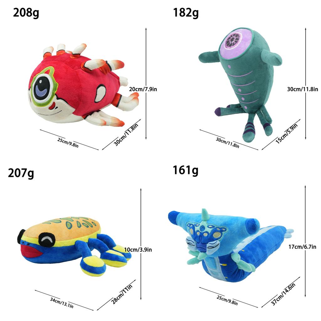 Cartoon Stuffed Plush Set For Subnautica 2 Oculous Crashfish Floater Ghost Leviathan Fan Merchandise