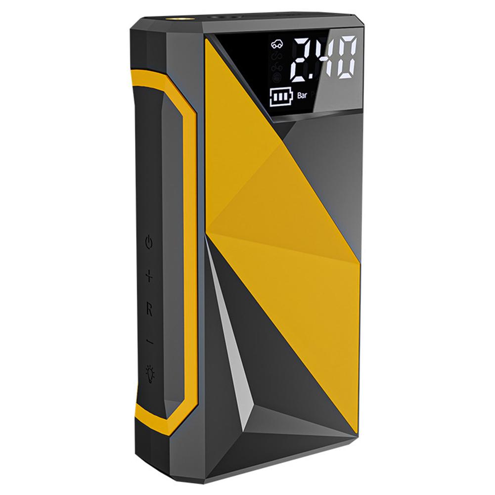 

Автомобильный насос для накачивания шин, портативный воздушный компрессор, ЖК-цифровой интеллектуальный насос для шин с 2 режимами освещения, перезаряжаемая батарея емкостью 4000 мАч жёлтый