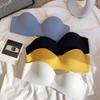 Strapless Invisible Non-slip Thin Glossy Traceless Small Breast Underwear Traceless Gathering Top Support No Steel Rim Bra