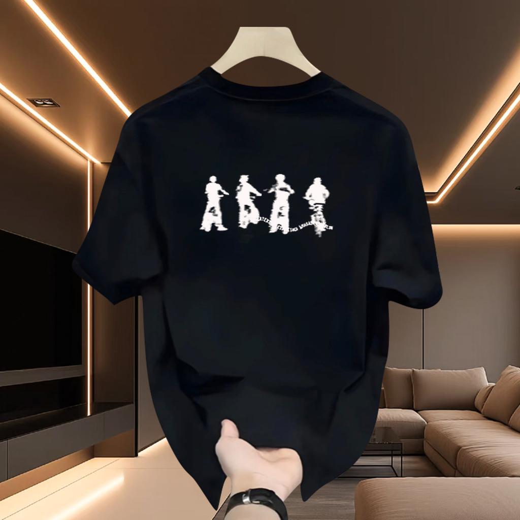 Cross-Border Exclusive Supply Of Good Goods 100% Pure Cotton Short-Sleeved Boys American High-Street Trendy Brand Versatile Bottoming Shirt On Clothes