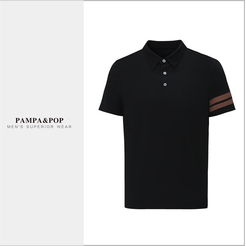 

Итальянская легкая роскошь! Крутая сетчатая ткань в виде сот! Мужская высококачественная футболка-поло с коротким рукавом из прессованной резины 4XL чёрный