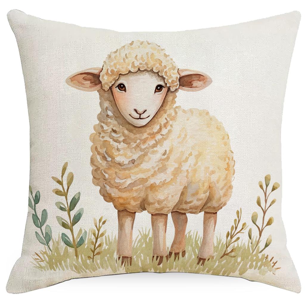 New Easter Pillowcase Country Cartoon Rabbit Easter Egg Pillowcase Sofa Cushion Pillowcase