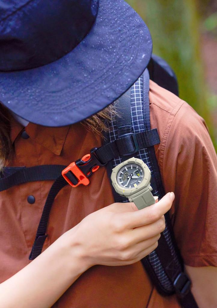 Casio Pro Trek Hiker Line Watch with Tough and Biomass Plastic Bluetooth, Solar, Construction, PRJ-B001-7JF, Men's, Off-White