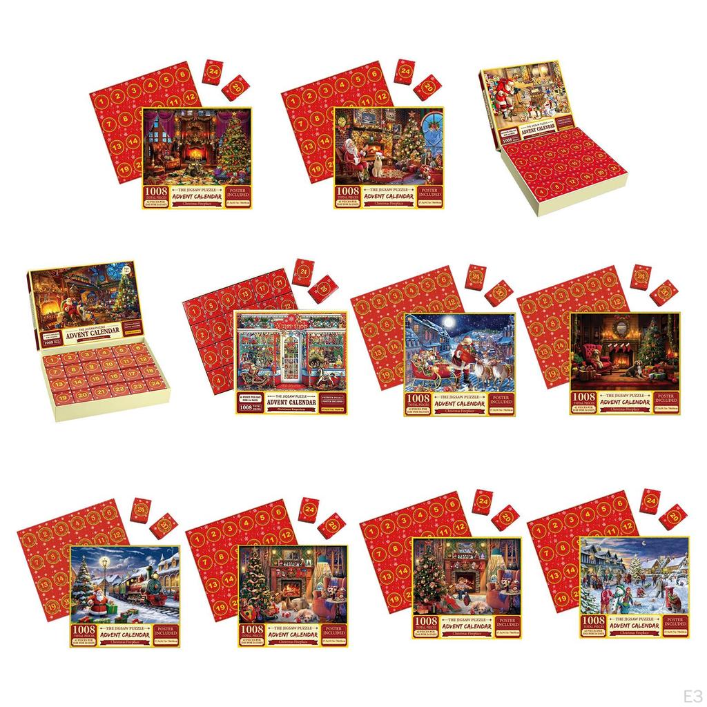 1008 Piece Puzzle Merry Christmas Gifts 24 Days of Advent in Boxs Adults
