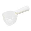 Pet Food Scoop Transparent Clear Scale Food Grade Dog Food Shovel with Clip Handle for Puppy Cat White
