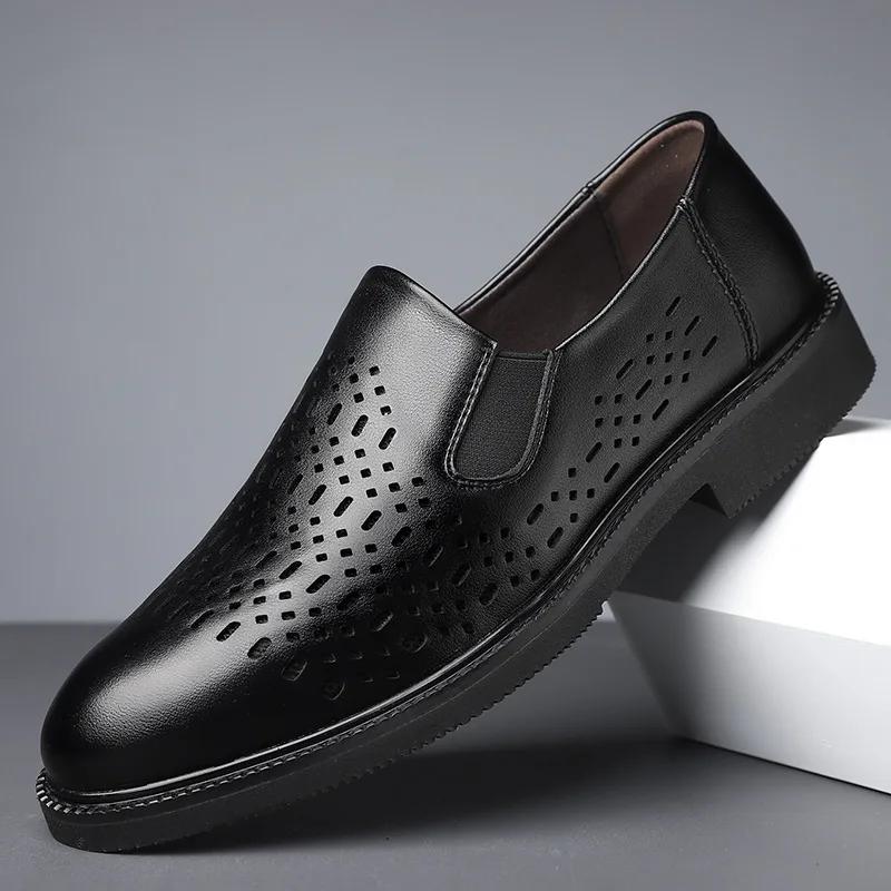 

Модные дизайнерские новые мужские туфли на платформе с открытой подошвой, модные кожаные туфли на мягкой подошве, повседневные мужские туфли из коровьей кожи для мужчин 38