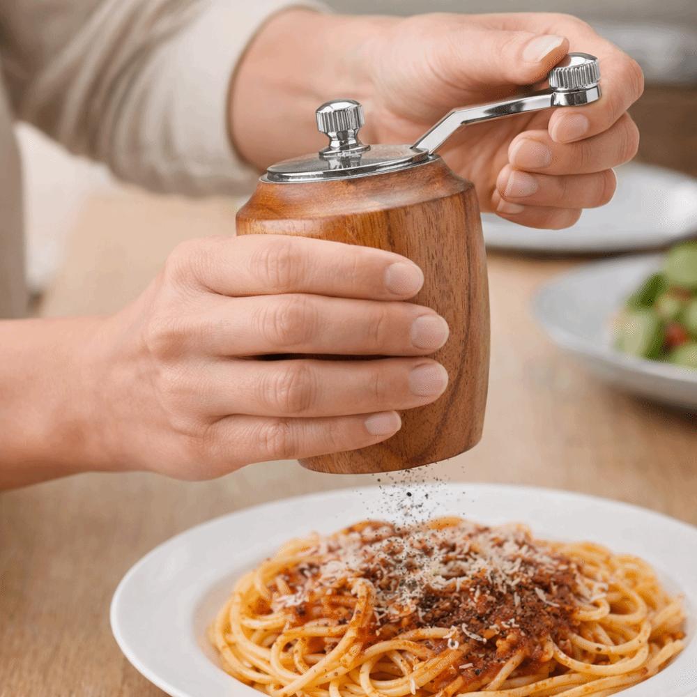 Manual Wooden Salt Pepper Grinder Adjustable Coarseness Pepper Grinding Bottle BBQ Salt Mill  Steak