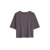 Calvin Klein Minimalist Gel Letter Round Neck Fitness Short Sleeve T-Shirt Women Tops Vase-Gray 4WS3K108-030