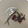 Miu Dachshund Cartoon Keychain: Trendy DIY Personalized Rope Charm Pendant