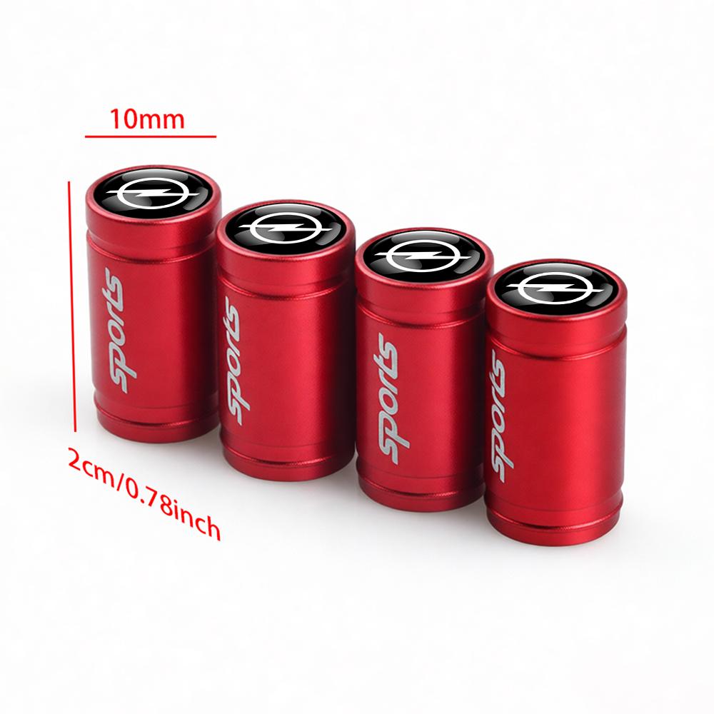 4Pcs Car Styling Wheel Tyre Valve Cap Stem Cover Auto Exterior Accessories For Opel OPC Astra Vectra Corsa Zafira Insignia Mokka JV4