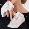 Elegant Faux Arm Sleeves Embroidery Flower Decorative Wrist Cuffs Lace Covers For Women Girl Daily And Special Occasion