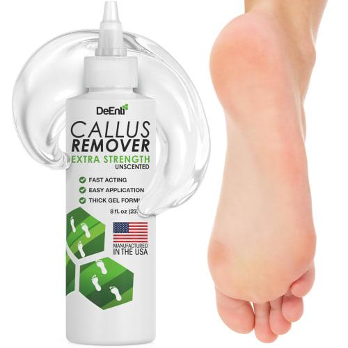 

DeEnti Callus Remover Gel, Extra Strength Foot Callus Remover, 8oz Salon Grade Home Pedicure Supplies for Rough, Dry, Cracked Skin, Heavy Duty Callus