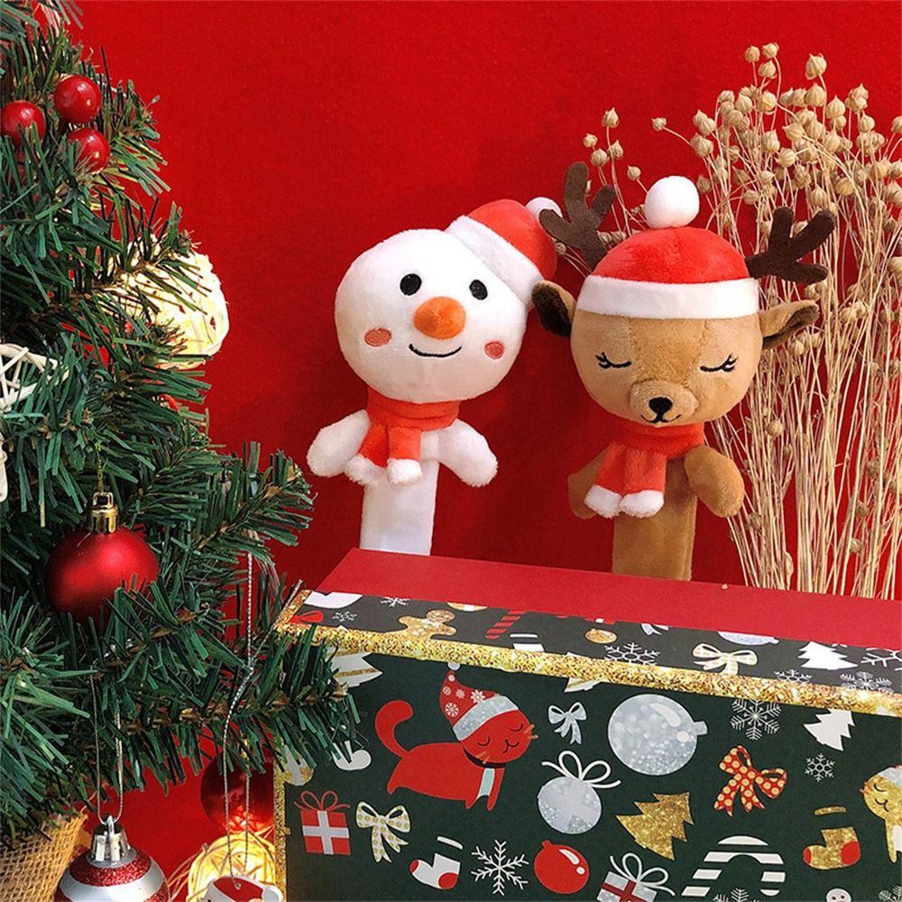 Reindeer Elk Christmas Slap Bracelets Plush Toy Clap Circle Toys Festival Decor