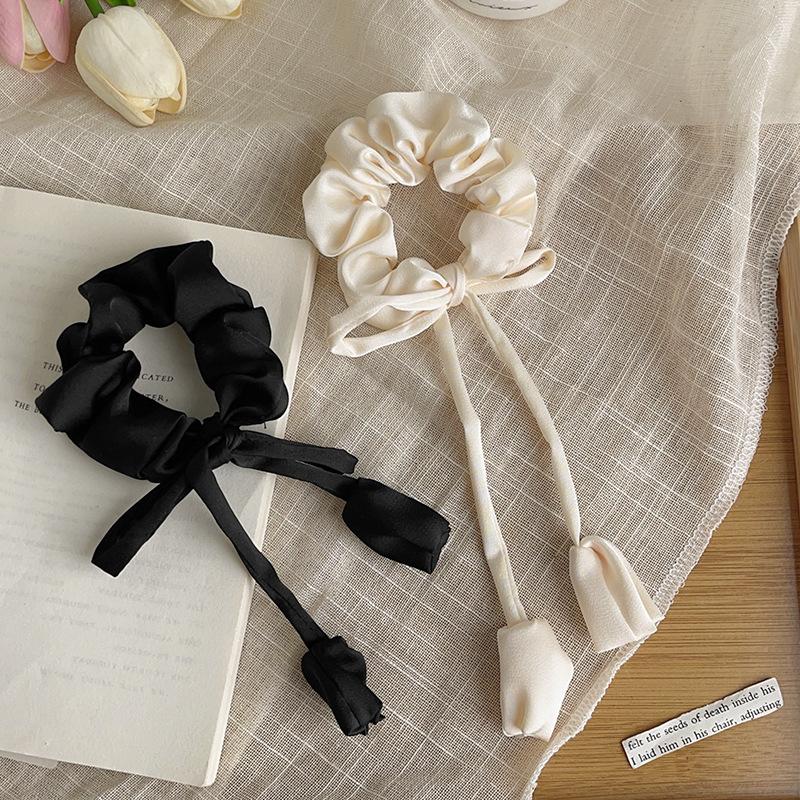 Fashion Polka Dot Scrunchies Large Hair Bands Maruko Head Braid Rubber Band Female Elegant Hair Rope Ties Ponytail Headwear