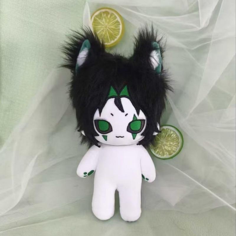 20cm Anime Spiel Attribute Harlekin Kawaii Cosplay Weicher Baumwollpuppenkörper Mit Ohren Cartoon DIY Anziehspielzeug Figuren Fans Geschenke