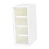 Desktop 4 Drawer Storage Organizer Small Stackable Clear Plastic Storage Containers Box for Home