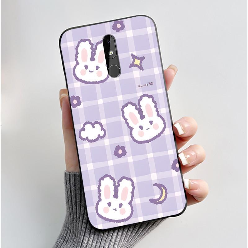 Matte Soft TPU Case For Nokia 3.2 4.2 3.1 Nokia3 Phone Case Luxury Cute Love Rabbit Funny Black Silicone Ultra Thin Back Cover