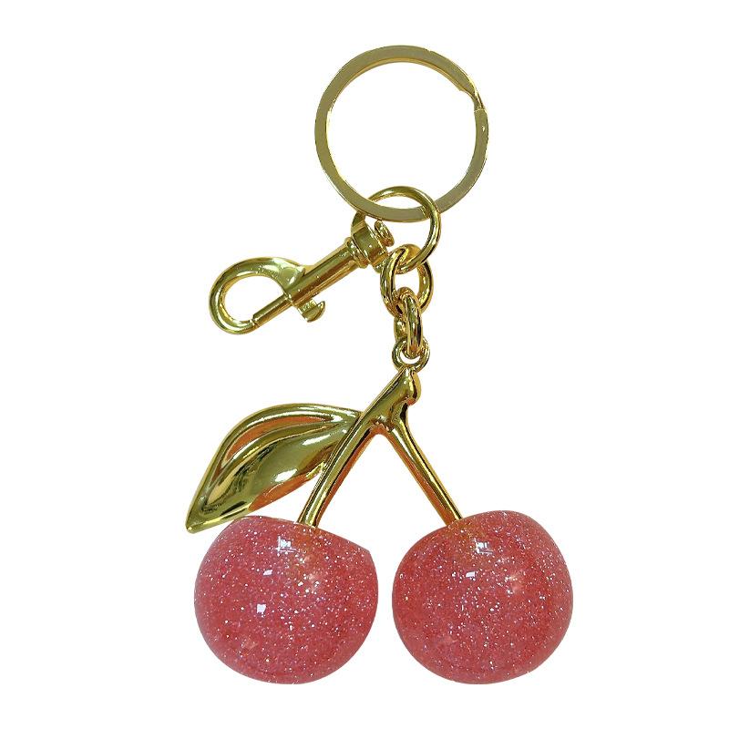 Creative Glitter Cherry Keychain — Trendy Bag Charm