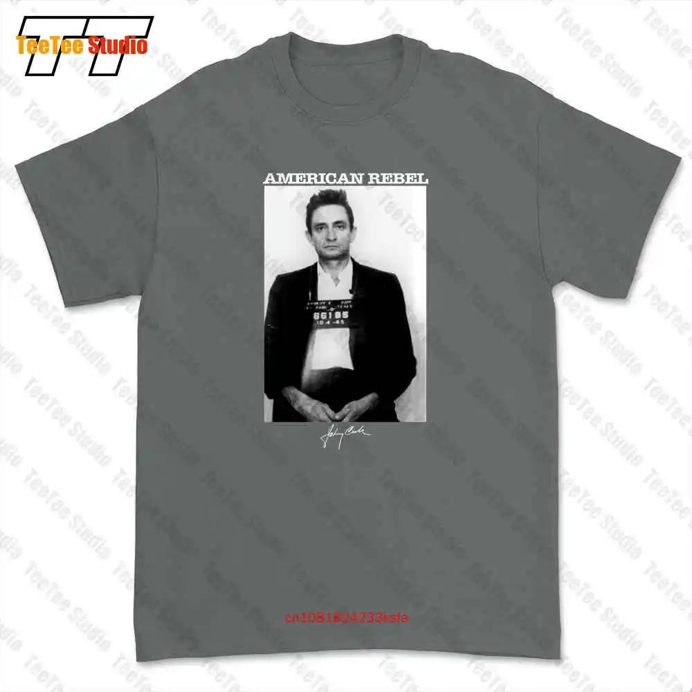 Johnny Cash Amerikanischer Rebell Fahndungsfoto T-Shirt Tee IAHZ