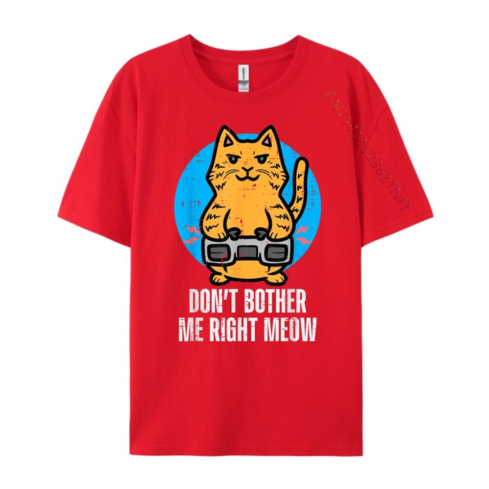 Игровой Кот Не Беспокой Меня Мяу Смешная Игровая Мужская Женская Детская Одежда Большого Размера Аниме Уличная Одежда Футболка S