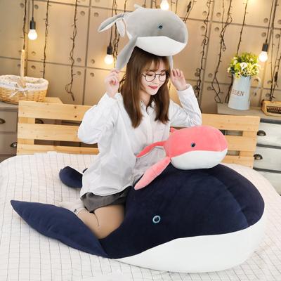 Non-Toxic Cute Dream Giant Size Big Whale Plush Toy Whale Stuffed Doll Soft Short Plush Sleeping Pillow Xmas Gift For Kid Children