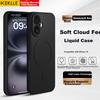 KEKLLE Skin-Friendly Magnetic Case for iPhone 16, Apple 16 Protective Cover, Soft Full-Protection Silicone Magnetic Lens Case, Midnight Black