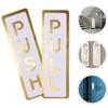 2Pcs Creative Sliding Door Logo 3D Push Pull Door Sign  Glass Door Identification